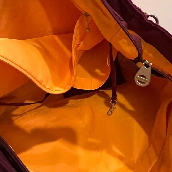 Baggallini Womens Maroon Palermo Weekender Travel Bag Nylon Crossbody Diaper Bag - Picture 14 of 16